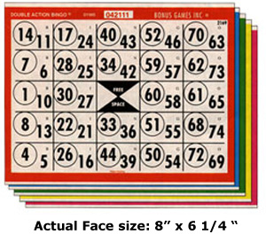 Geldschieter Moeras Melancholie Double Action Bingo Paper | Frank Moran and Sons Bingo Supplies & Equipment